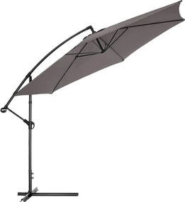 Umbrelă de soare mare, reglabilă, AVENBERG SUNNY 300, diametru 3M, gri