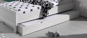 Set Mobilier Cameră Copii ERIK: Pat 90x200 cm și Sertar Pat, Alb – Vipack