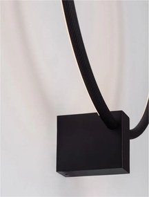 Aplica de perete circulara LED CCT CERCIO 50cm negru
