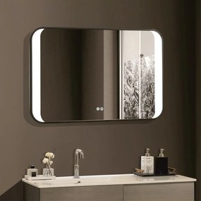 Oglinda cu iluminare si dezaburire Inter Ceramic dreptunghiulara 90x60 cm