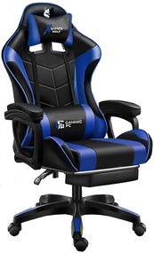 JAKS SCAUN GAMING REGLABIL ECO PIELE ALBASTRU FG-02