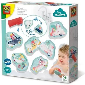 Set de abțibilduri cu apă spumă Mașini de spălat,6 buc
