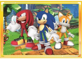 Sonic Ariciul Save the Day Puzzle Clementoni 4 în 1