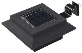 Lampi solare de exterior, 12 buc., negru, 12 cm, patrat, LED 12, Negru, 1