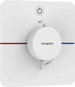 Baterie dus termostatata incastrata alb mat Hansgrohe ShowerSelect Comfort Q 1 functie