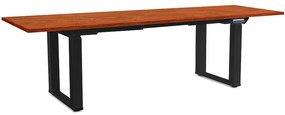 Masă înălțime reglabilă OfficeTech Strong 240 x 80 cm, picioare negre, cireș