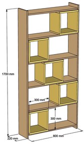 Raft Box - Walnut, White