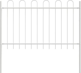 vidaXL Gard de Grădină Alb 1,7 x 1,2 m Oțel acoperit cu pulbere