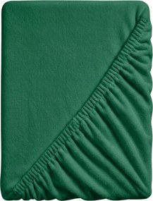 Cearsaf Cocolino microplus cu elastic SOFT 180x200 cm verde inchis