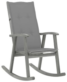 vidaXL Balansoar cu perne, gri, lemn masiv de acacia