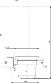 JASMIN Perie de WC finisaj negru ADJ_N711