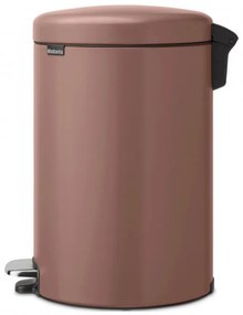 Cos cu pedala Brabantia NewIcon 1008849, 20 L, Inchidere lina, Baza antiderapanta, Finisaj satinat, Maro
