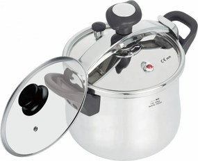 La mâna a doua: Oala sub presiune Rosberg R51311A7, 7 litri, 2 capace, Inductie, Fund cu trei straturi, Inox