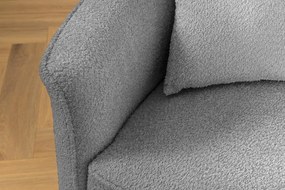 Canapea semicirculara XXL, Tesatura Boucle Gri, ATELIER L 330cm