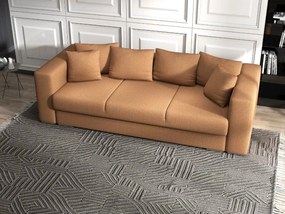 Canapea extensibilă dumonde cu ladă de depozitare si sezut confortabil din spuma high-density, Gloria Enjoy Mango 240x100 cm