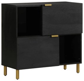 vidaXL Dulap, negru, 80x33x75 cm, lemn prelucrat