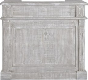 Bar din lemn de mango, natur, cu 2 sertare și 2 rafturi, finisaj natural, 109 x 120 x 50 cm, „Venelles”