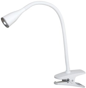 Veioza/Lampa LED cu clips/clema de birou Jeff alba