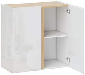 HOMCOM Comodă, Comodă cu uși Soft-Close, Raft reglabil, pentru sufragerie, bucătărie, sufragerie, alb | Aosom Romania