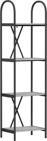vidaXL Raft pentru cărți Gri Sonoma 40 x 30 x 146 cm Lemn compozit