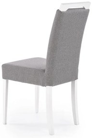 Scaun de bucaterie Clarion, gri/alb