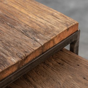 Set de 2 masute design industrial Barracuda A-39593 VC