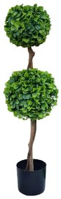 Arbust artificial, tulpina naturala, 2 sfere, 90cm