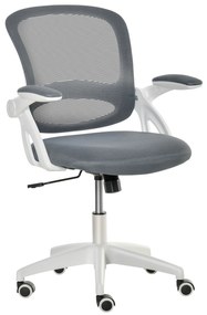 Scaun de Birou Ergonomic Spatar din Plasa si Sezut Capitonat, Inaltime Reglabila, 65.5x61.5x88-97.5cm, Gri Vinsetto | Aosom RO