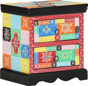 vidaXL Dulap de noapte cu sertar 2 pcs Multicolour 40 x 35 x 45 cm