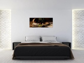 Tablou cu sparanghel pe masă (120x50 cm)