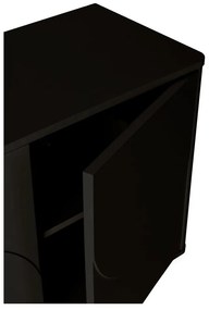 Comodă neagră 180x75x40 cm Solei – MOME