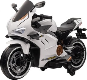 Motocicleta Electrica cu Acumulator Pentru Copii NOVOKIDS™ Super Rider GP , 12V ,3-7 ani ,Max 30 kg , Cu Sunete si Lumini LED ,USB si Bluetooth ,Roti