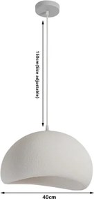 BRILAGI - Lustră suspendată pe cablu WABI SABI 1xE27/60W/230V Ø 40 cm albă