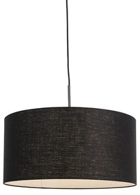 Lampă modernă cu pandantiv neagră cu abajur negru 50 cm - Combi 1