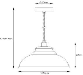 Lucide 34400/29/68 - Lampa suspendata ISLA 1xE14/40W/230V albastru