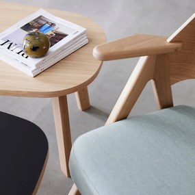 Fotoliu din lemn de stejar Findahl Hammel Me Tube, verde deschis