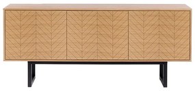 Comodă în decor de lemn de stejar Woodman Camden Herringbone, 175 x 75 cm