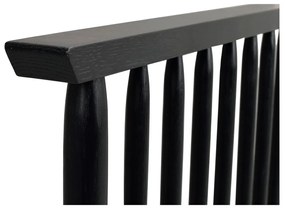 Tăblie de pat neagră din lemn masiv de stejar 194x84 cm Riggins - Rowico