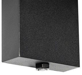 Lampa de perete exterioară neagră IP44 cu senzor de crepuscul - Charlois