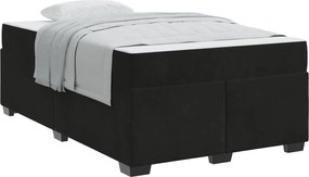 vidaXL Cadru de pat cu saltea Negru 120 x 190 cm țesătură