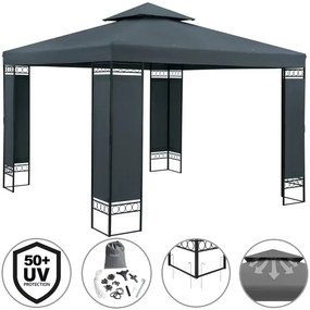 Deuba Pavilion de grădină Lorca 3x3 m - antracit