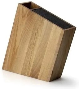Suport de cuțite cu inserție flexibilă și compartiment 31x8x24,5 cm stejar Continenta C4151