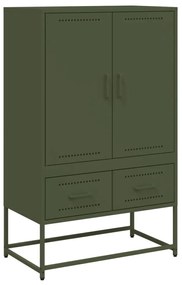 846612 vidaXL Dulap înalt, verde măsliniu, 68x39x111,5 cm, oțel