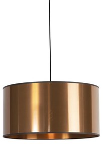 Lampă suspendată de design negru cu umbră de cupru 50 cm - Pendel