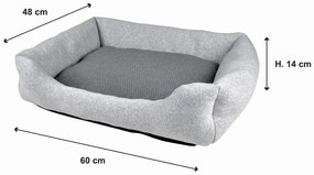 Pat pentru animale de companie gri deschis pentru câini 60x48 cm Graphene – Love Story