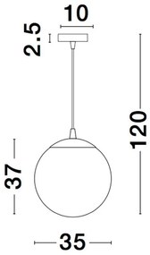 Pendul design modern NAZIO, 35cm, auriu NVL-9080352