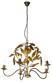 Candelabru vintage auriu antic 6 lumini - Linden
