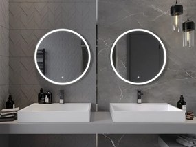 Mexen Gobi oglindă de baie iluminată, rotundă 70 cm, LED 6000K, anti-aburire - 9801-070-070-611-00