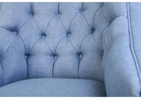 Fotoliu, Lemn Solid, Lamont, Albastru Indigo