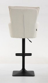 HR250KW Scaun Crem Boucle Bază Neagră
